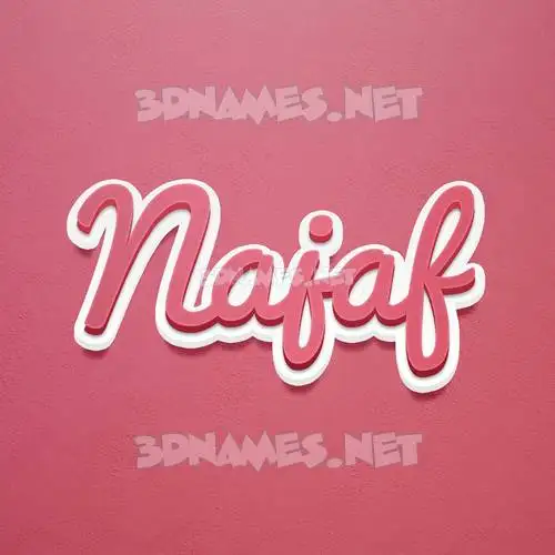 najaf in Red Scribble style - 3D name wallpaper najaf in Red Scribble style - 3D name wallpaper