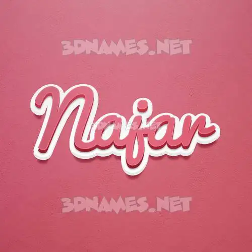 najar in Red Scribble style - 3D name wallpaper najar in Red Scribble style - 3D name wallpaper