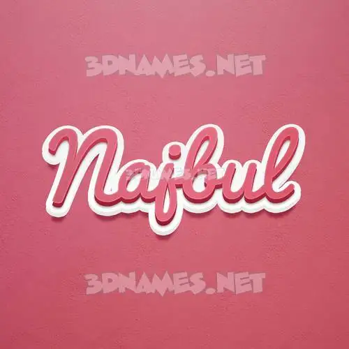 najbul in Red Scribble style - 3D name wallpaper najbul in Red Scribble style - 3D name wallpaper