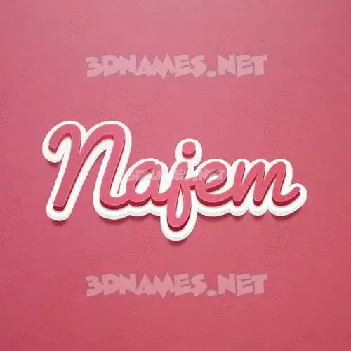 najem in Red Scribble style - 3D name wallpaper najem in Red Scribble style - 3D name wallpaper