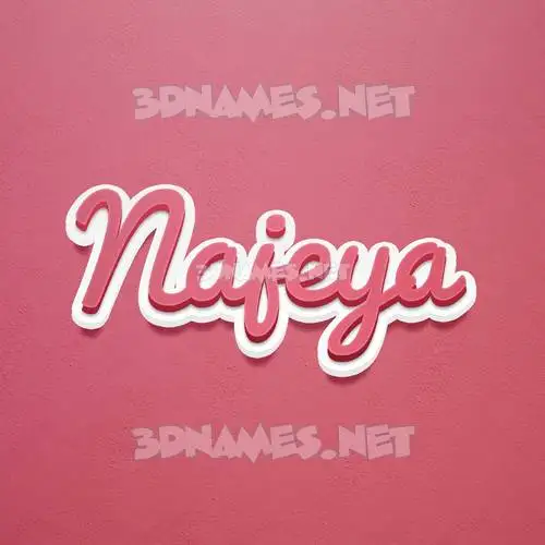najeya in Red Scribble style - 3D name wallpaper