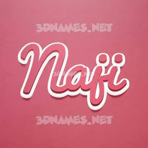 naji in Red Scribble style - 3D name wallpaper