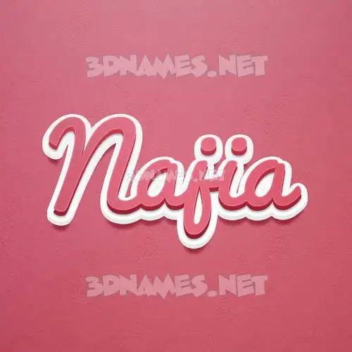 najia in Red Scribble style - 3D name wallpaper