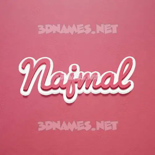 najmal in Red Scribble style - 3D name wallpaper