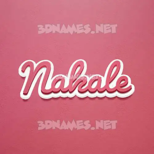 nakale in Red Scribble style - 3D name wallpaper
