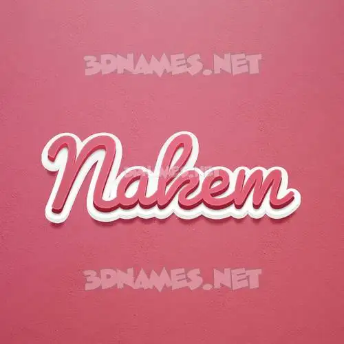 nakem in Red Scribble style - 3D name wallpaper