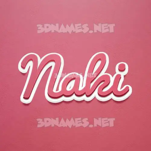 naki in Red Scribble style - 3D name wallpaper naki in Red Scribble style - 3D name wallpaper