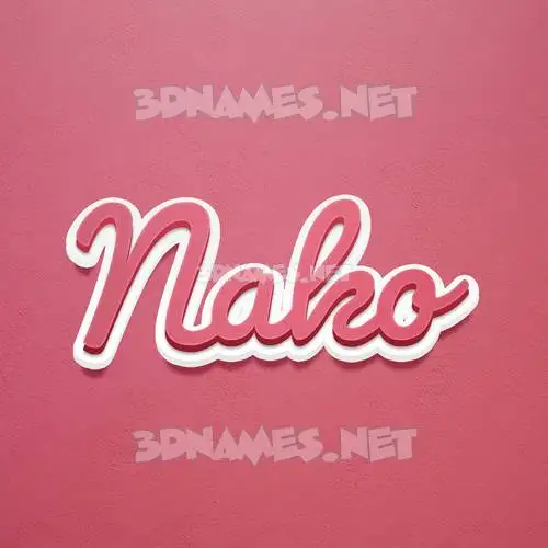 nako in Red Scribble style - 3D name wallpaper nako in Red Scribble style - 3D name wallpaper