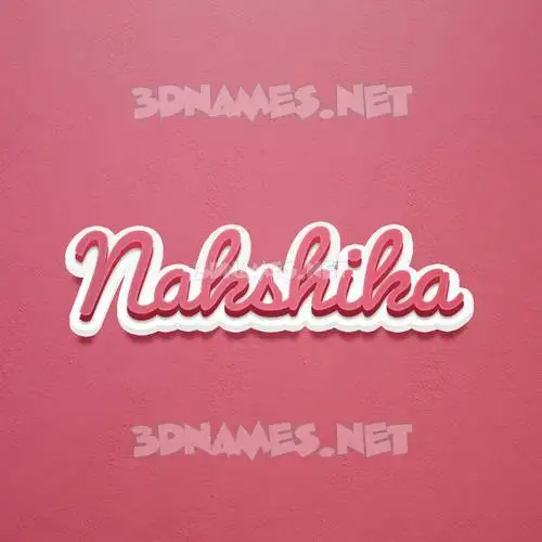 nakshika in Red Scribble style - 3D name wallpaper nakshika in Red Scribble style - 3D name wallpaper