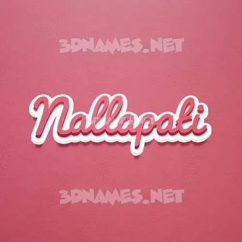 nallapati in Red Scribble style - 3D name wallpaper