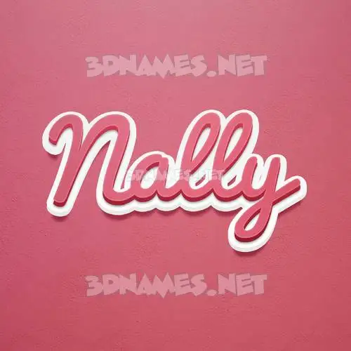 nally in Red Scribble style - 3D name wallpaper