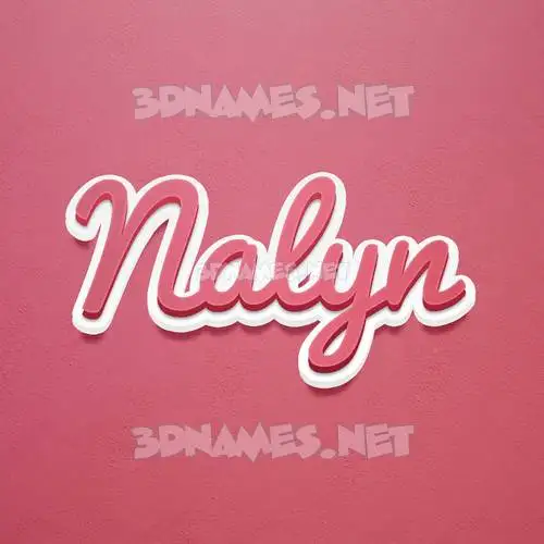 nalyn in Red Scribble style - 3D name wallpaper nalyn in Red Scribble style - 3D name wallpaper