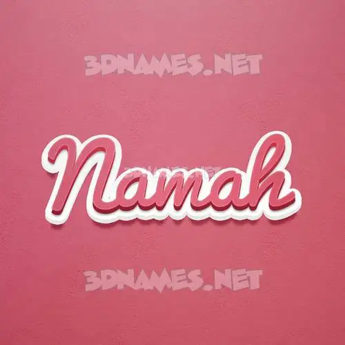 namah in Red Scribble style - 3D name wallpaper