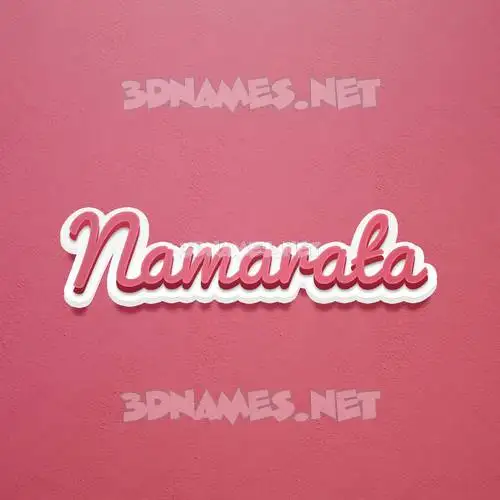 namarata in Red Scribble style - 3D name wallpaper