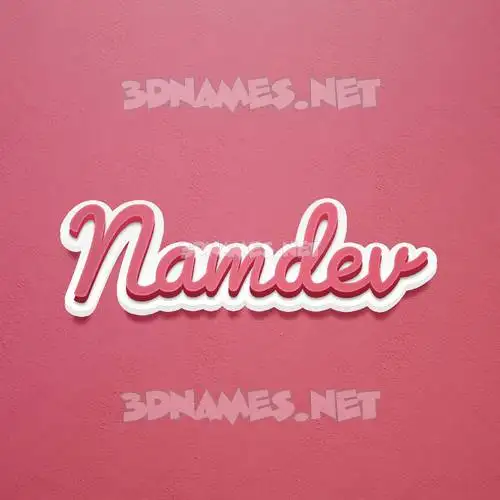 namdev in Red Scribble style - 3D name wallpaper