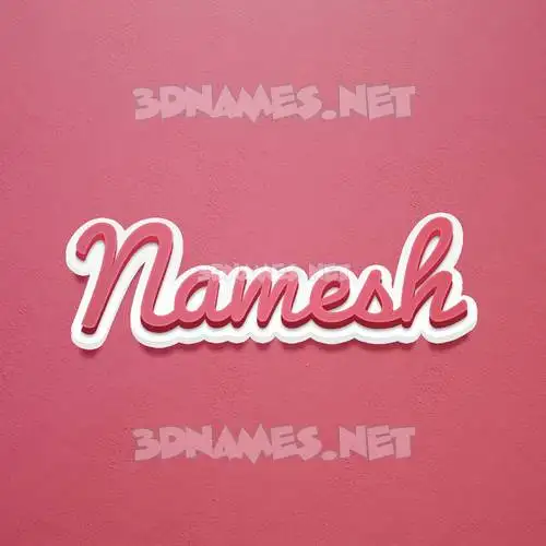 namesh in Red Scribble style - 3D name wallpaper