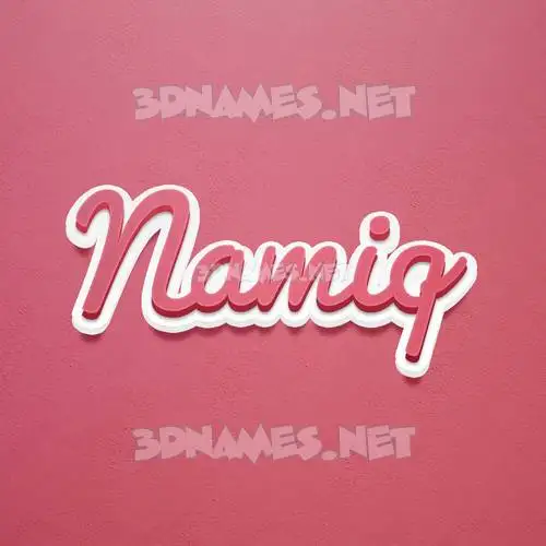 namiq in Red Scribble style - 3D name wallpaper