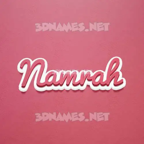 namrah in Red Scribble style - 3D name wallpaper