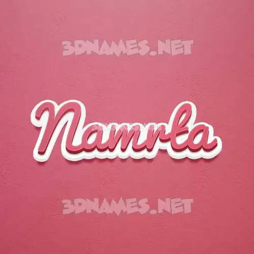 namrta in Red Scribble style - 3D name wallpaper