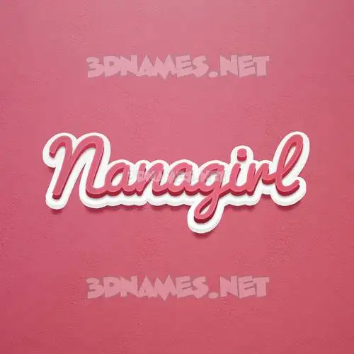nanagirl in Red Scribble style - 3D name wallpaper