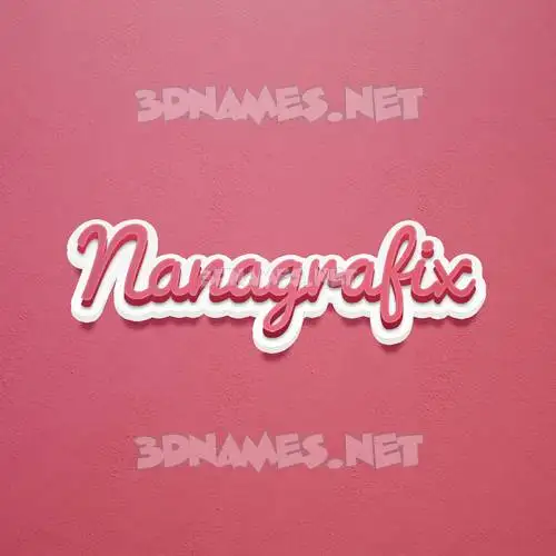 nanagrafix in Red Scribble style - 3D name wallpaper nanagrafix in Red Scribble style - 3D name wallpaper