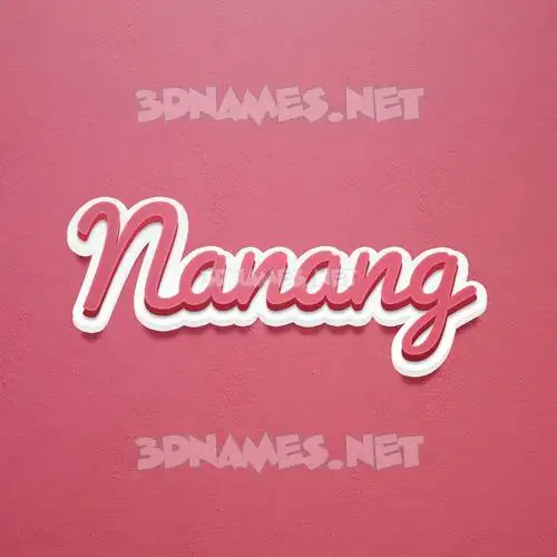 nanang in Red Scribble style - 3D name wallpaper