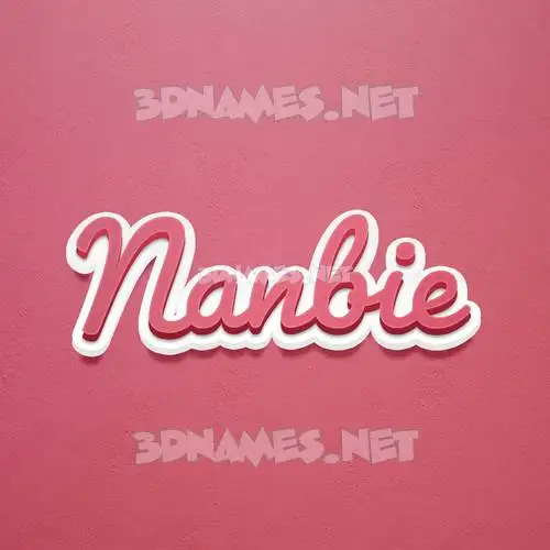 nanbie in Red Scribble style - 3D name wallpaper nanbie in Red Scribble style - 3D name wallpaper
