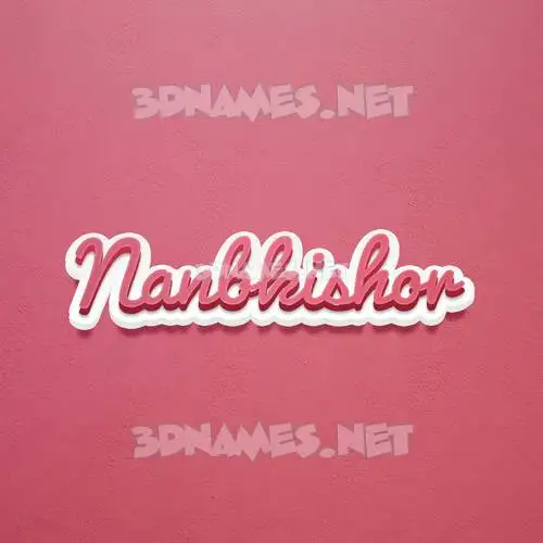 nanbkishor in Red Scribble style - 3D name wallpaper