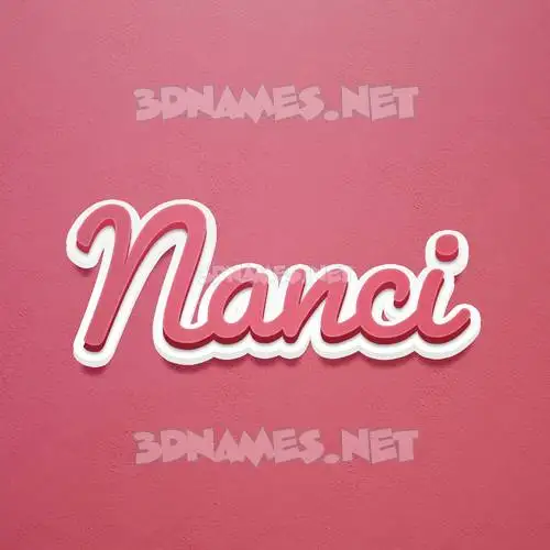 nanci in Red Scribble style - 3D name wallpaper
