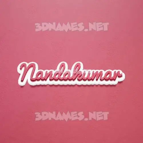 nandakumar in Red Scribble style - 3D name wallpaper
