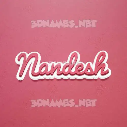 nandesh in Red Scribble style - 3D name wallpaper