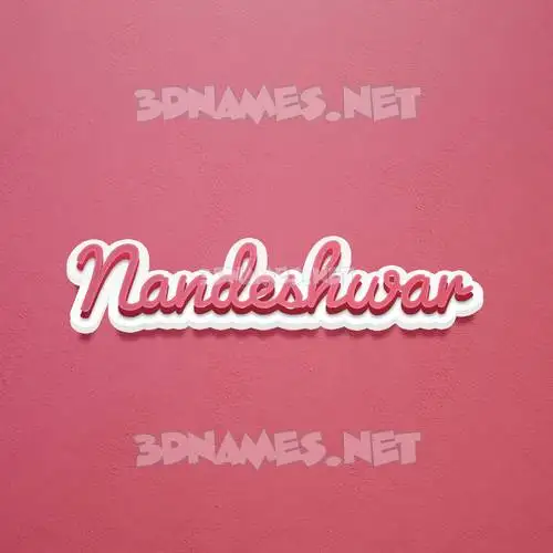 nandeshwar in Red Scribble style - 3D name wallpaper
