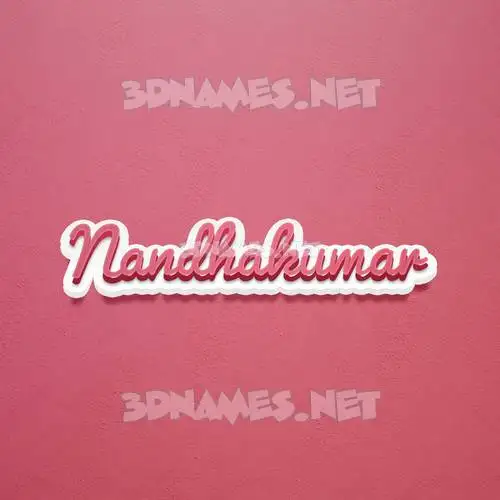 nandhakumar in Red Scribble style - 3D name wallpaper