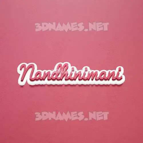 nandhinimani in Red Scribble style - 3D name wallpaper nandhinimani in Red Scribble style - 3D name wallpaper