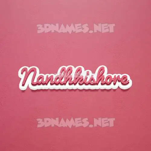 nandhkishore in Red Scribble style - 3D name wallpaper