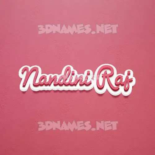 nandini raj in Red Scribble style - 3D name wallpaper