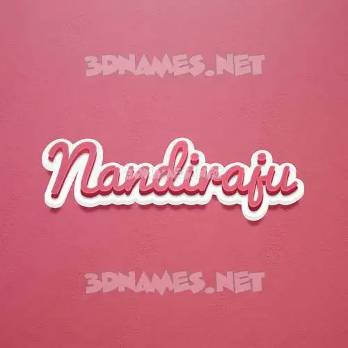 nandiraju in Red Scribble style - 3D name wallpaper