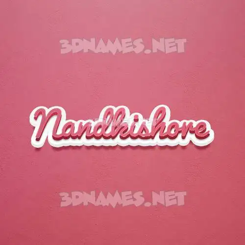 nandkishore in Red Scribble style - 3D name wallpaper