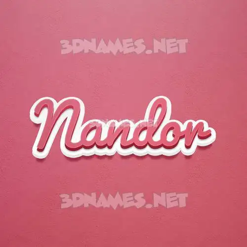 nandor in Red Scribble style - 3D name wallpaper