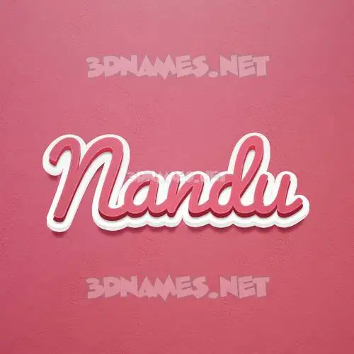 nandu in Red Scribble style - 3D name wallpaper nandu in Red Scribble style - 3D name wallpaper