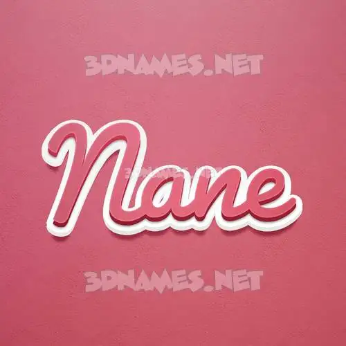 nane in Red Scribble style - 3D name wallpaper