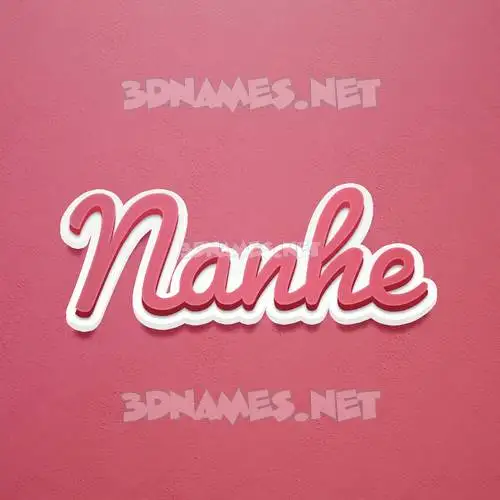 nanhe in Red Scribble style - 3D name wallpaper