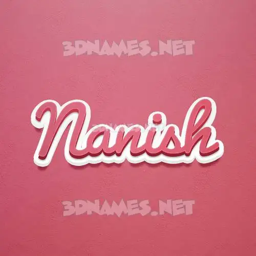 nanish in Red Scribble style - 3D name wallpaper nanish in Red Scribble style - 3D name wallpaper