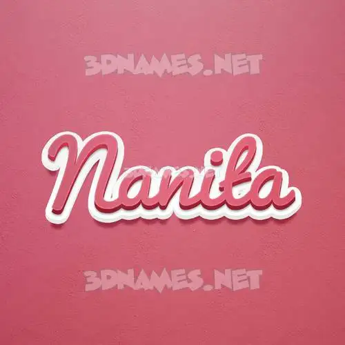 nanita in Red Scribble style - 3D name wallpaper nanita in Red Scribble style - 3D name wallpaper