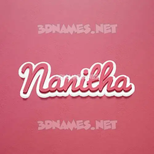 nanitha in Red Scribble style - 3D name wallpaper nanitha in Red Scribble style - 3D name wallpaper