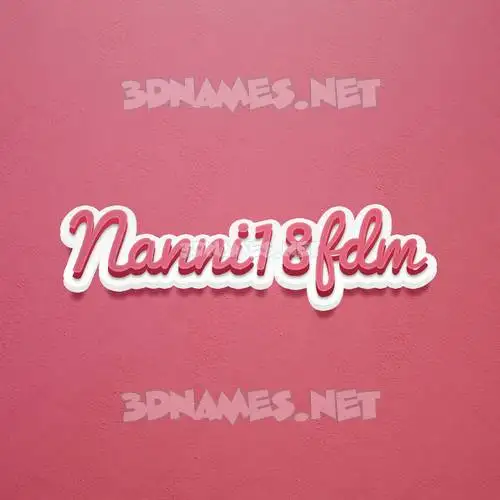 nanni18fdm in Red Scribble style - 3D name wallpaper nanni18fdm in Red Scribble style - 3D name wallpaper