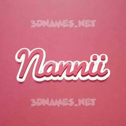 nannii in Red Scribble style - 3D name wallpaper nannii in Red Scribble style - 3D name wallpaper