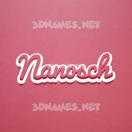 nanosch in Red Scribble style - 3D name wallpaper