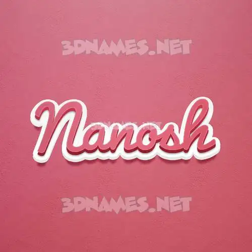 nanosh in Red Scribble style - 3D name wallpaper nanosh in Red Scribble style - 3D name wallpaper
