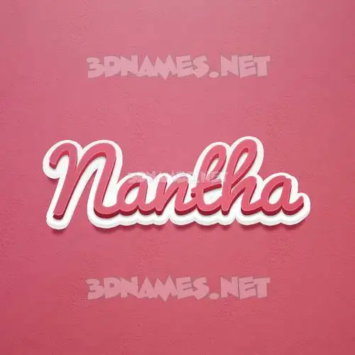 nantha in Red Scribble style - 3D name wallpaper